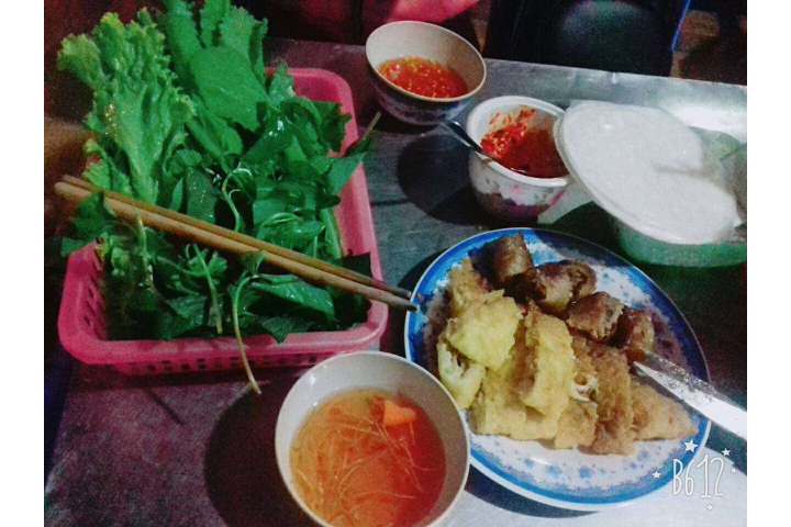  Part of Banh Xeo, Cha Gio, Vegetables