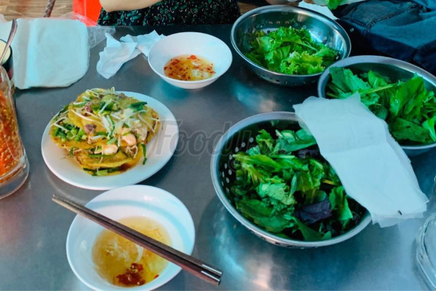  1 Part Banh Xeo (Banh Xeo, Vegetable, Banh Trang, Dot Water)