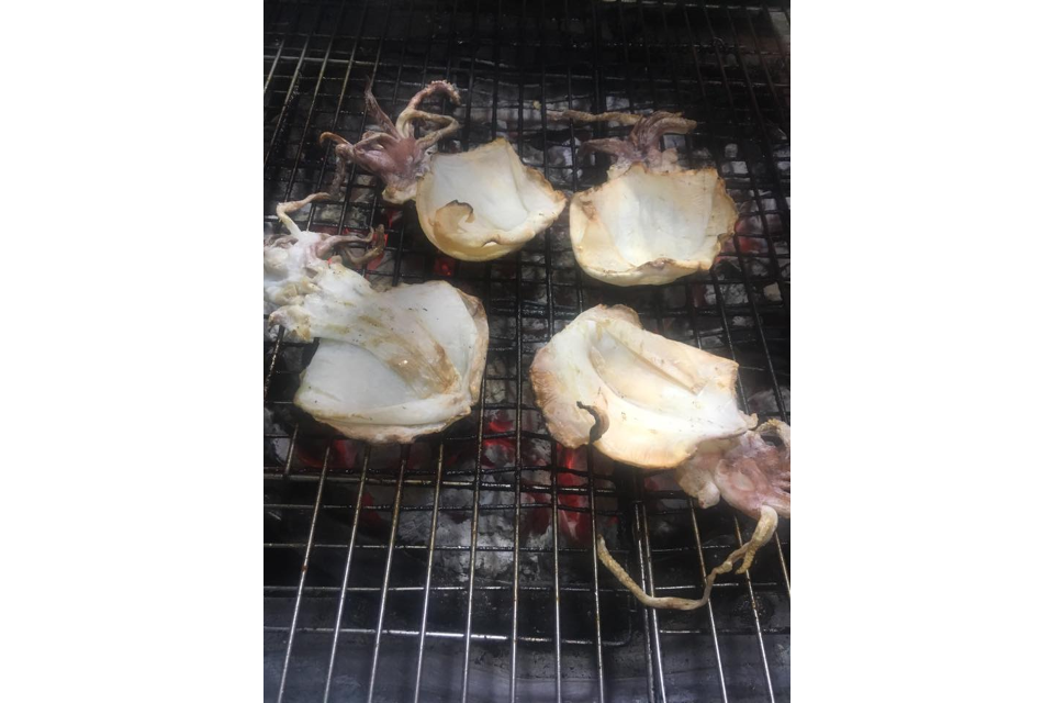  Grilled squid