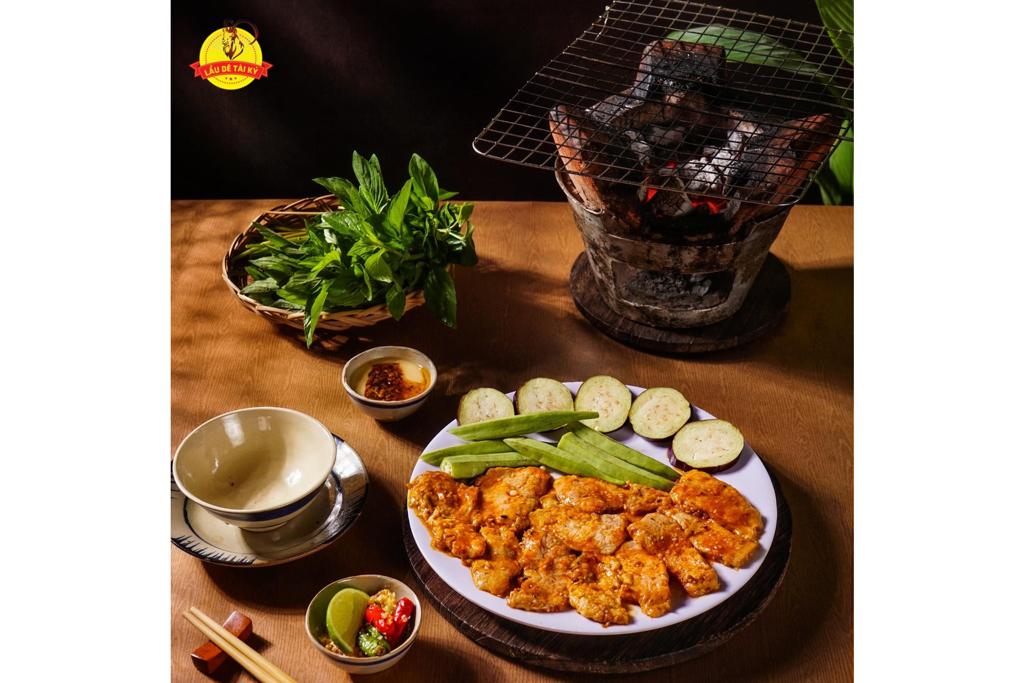 Vú dê  nướng