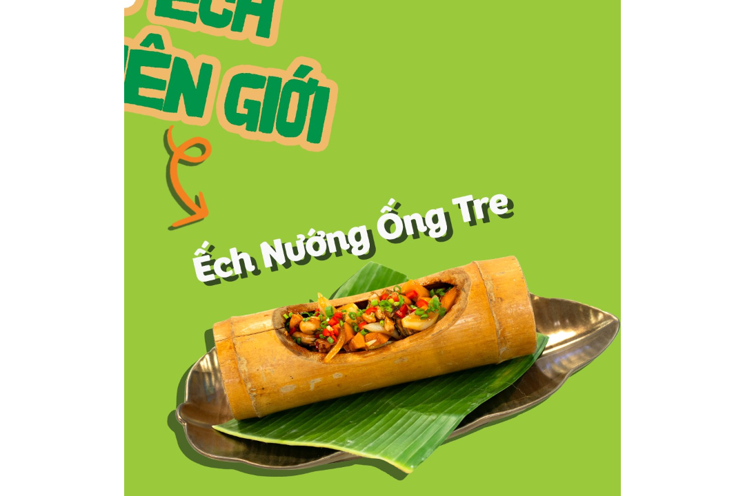 Ếch nướng ống tre